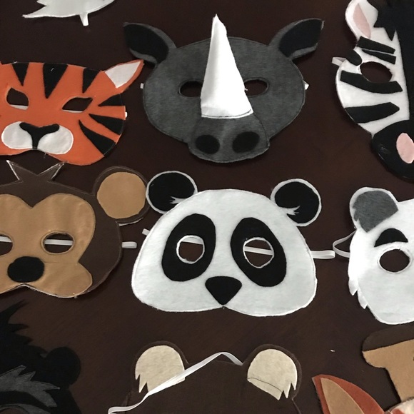 Safari felt mask,hand made - Picture 2 of 7